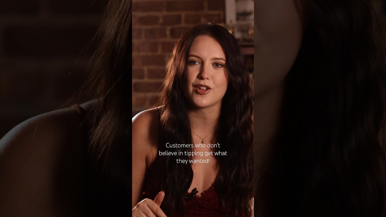 Who knows what would happen if bars in the US got rid of tipping #customerservice #skit #actress