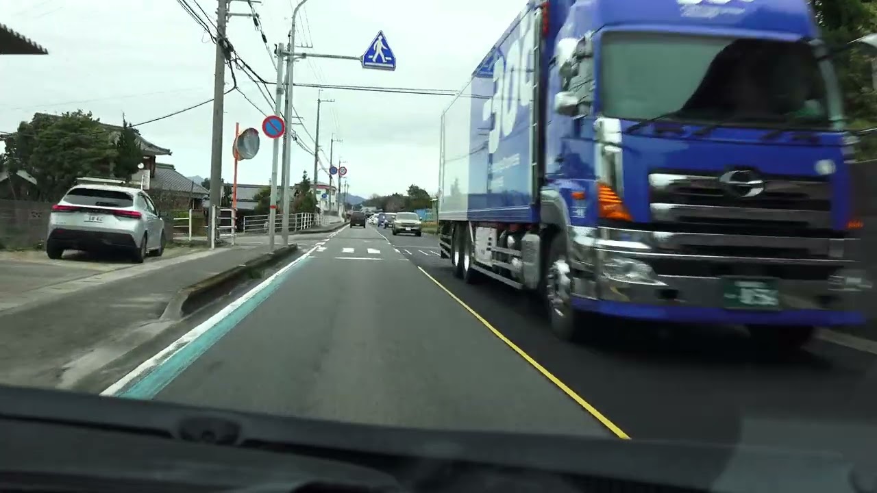 4K　愛媛県伊予市～砥部町の往復など　等速　愛媛県道23号の旧道→23号→旧道