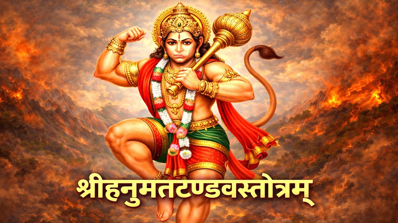 दुश्मन, डर और संकट से रक्षा करता श्रीहनुमत्ताण्डवस्तोत्रम् | Hanuman Tandava Stotram | ( रक्षा कवच )
