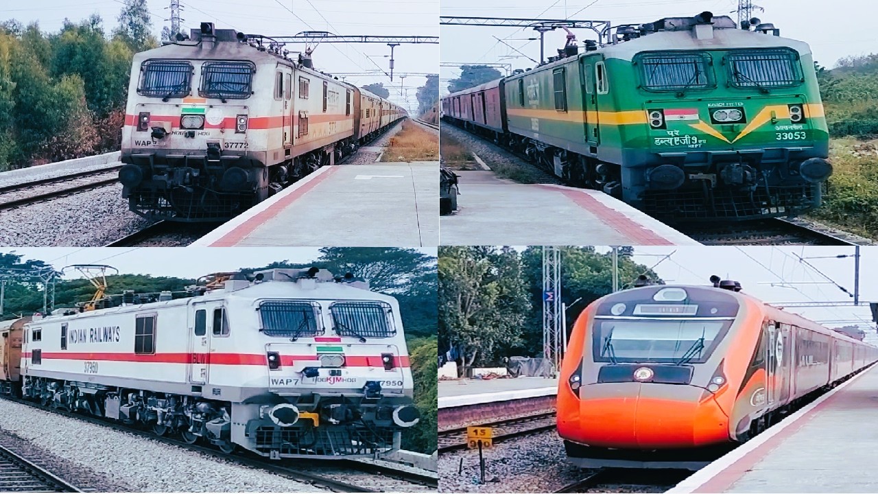 6-in-1 Electric loco action in Bengaluru-Hubballi/Hassan section