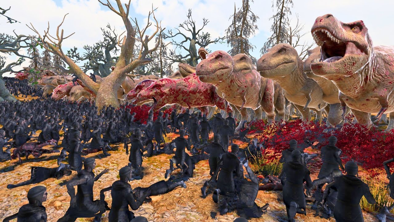 2000 T-REX Dinosaurs VS 1,000,000 White Walkers!! | UEBS 2| Ultimate Epic Battle Simulator 2