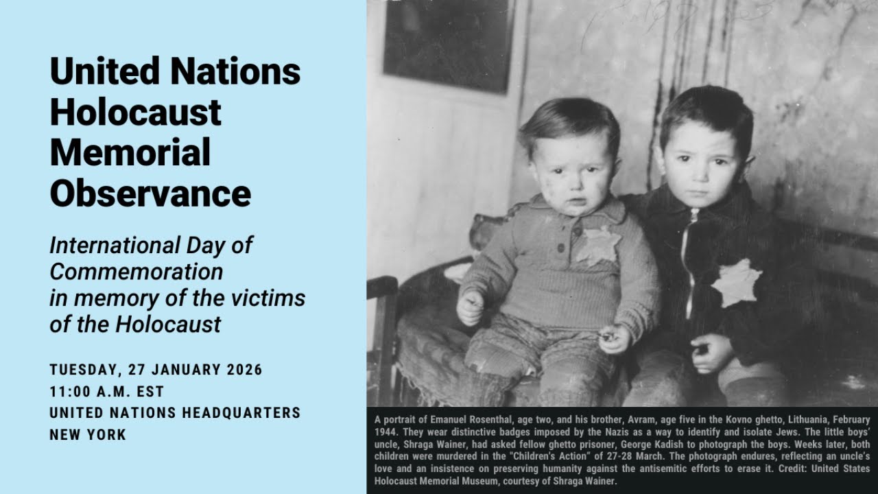 Holocaust Memorial Observance 2026 | United Nations