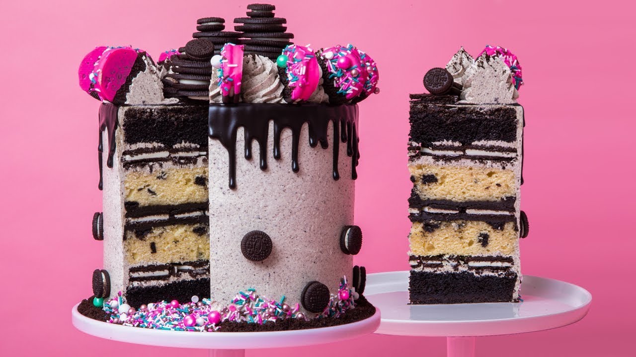 GIANT Cookies and Cream Drip Cake! | How To Cake It Step By Step
