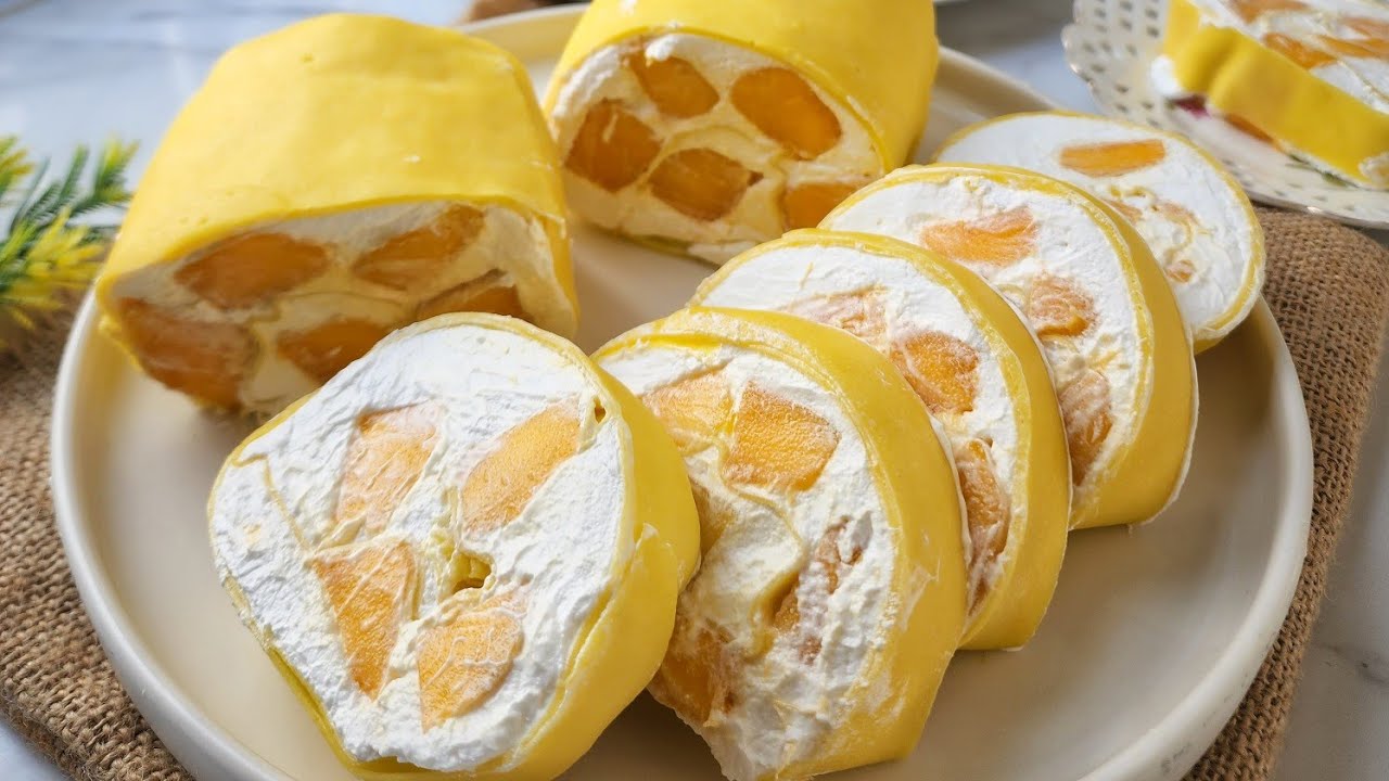 PANTAS LARIS‼️ RASANYA ENAK BANGET! YUK BUAT SENDIRI DIRUMAH, MANGO CREPE ROLL