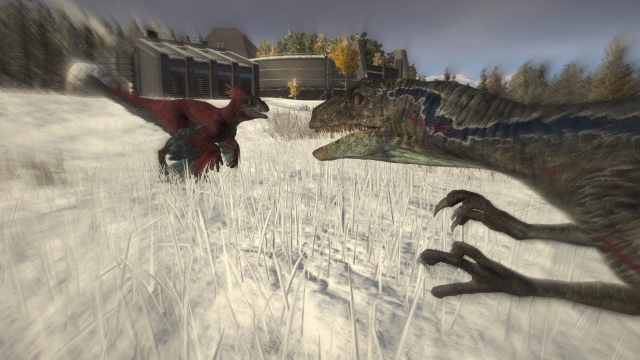 Blue vs Pyroraptor - Jurassic World Evolution 2