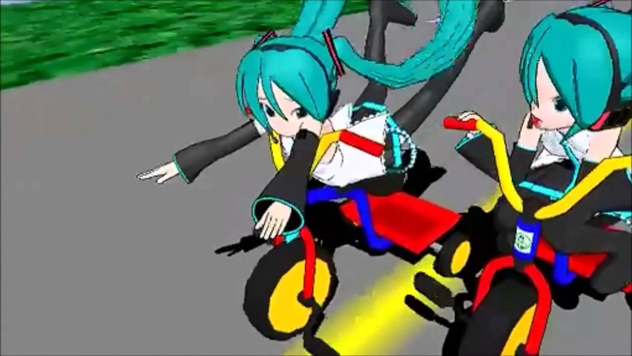Flat-out-run downhill sisters / Luka Luka Night Fever 【Subtitles: English/Romaji】激走ダウンヒル姉妹【ちびミク】
