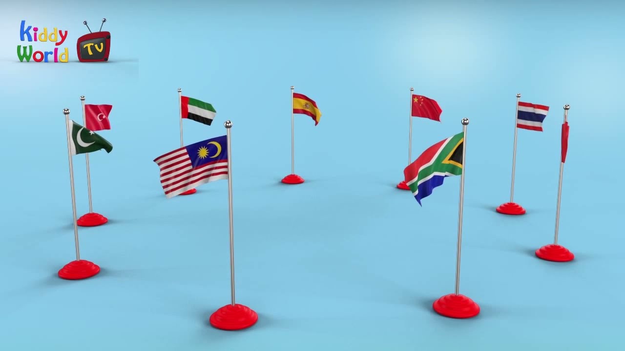 Countries and their capital name with their National Flags