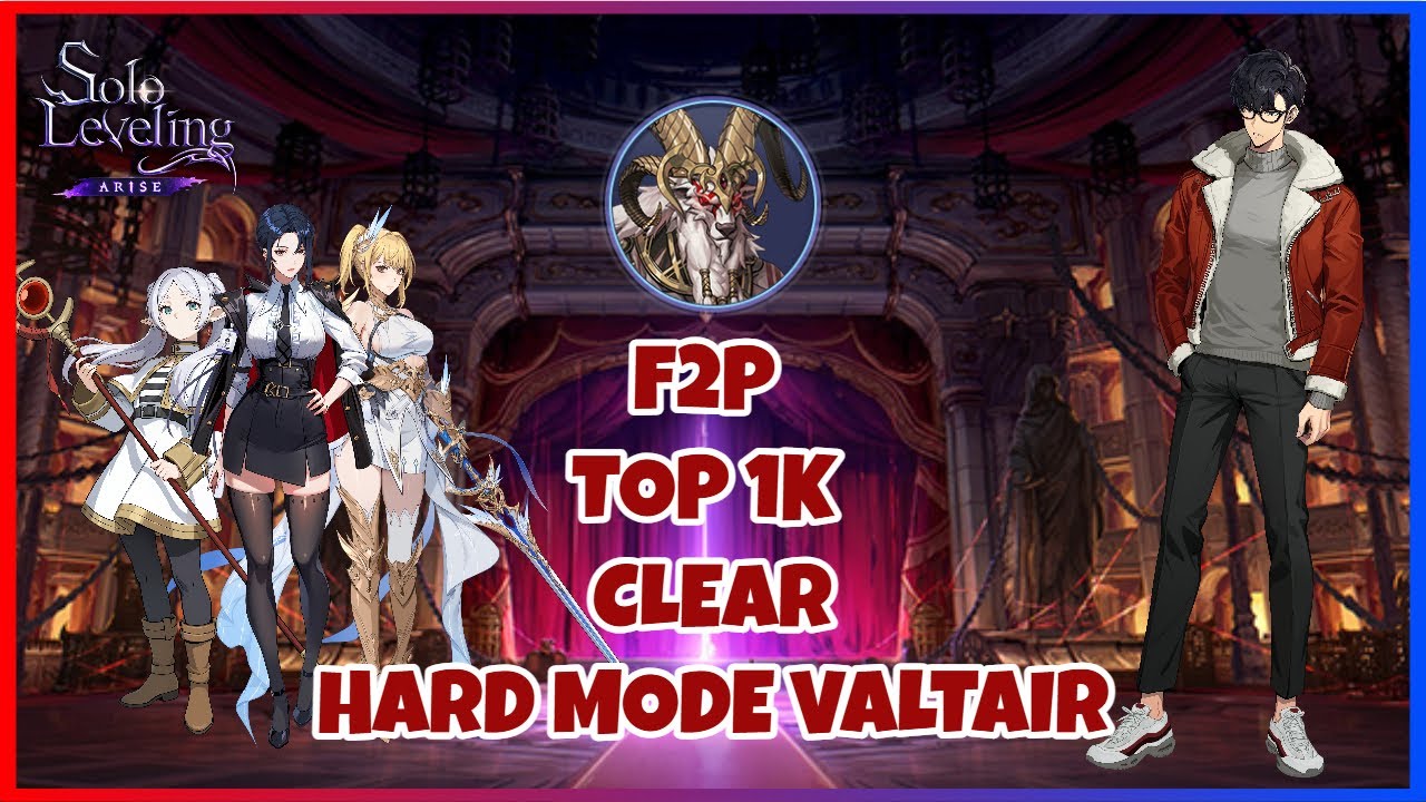 F2P HARD WOBL VALTAIR - TOP 1K CLEAR SETUP || Solo Leveling Arise