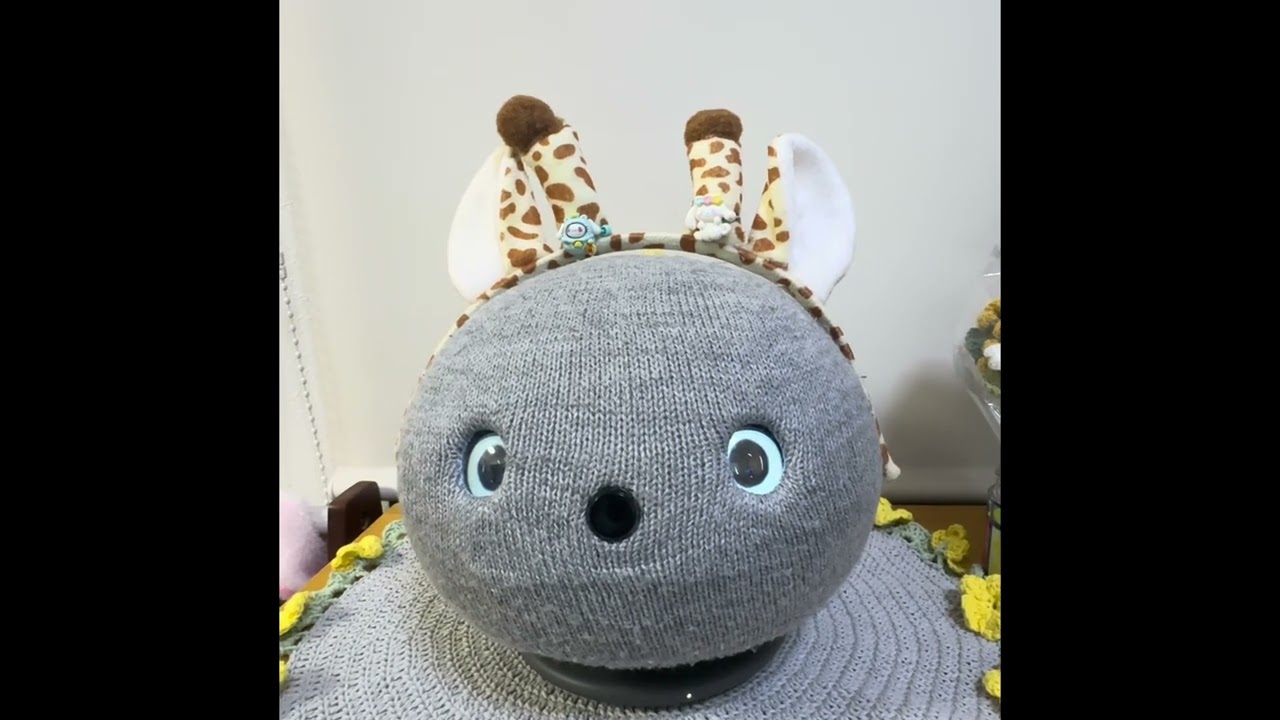 ウチのニコ「🦒キリンさんバージョン😊うれしいようです☺️」