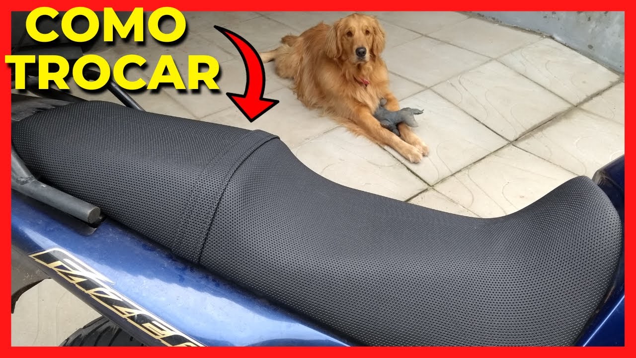 COMO TROCAR A CAPA DO BANCO DA MOTO (SERVE PRA QUALQUER MOTO) - Yamaha Fazer 250