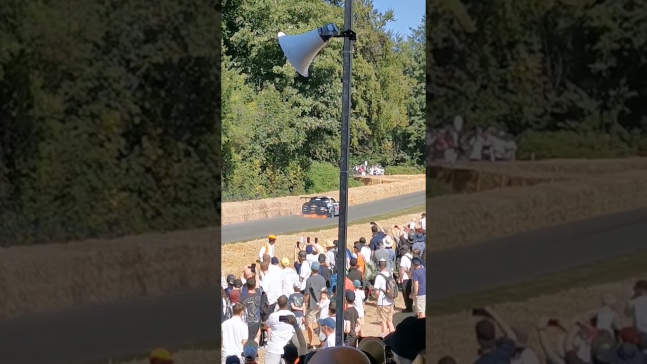 Mad Mike's RX7 flaming like crazy at Goodwood Fos 2025  