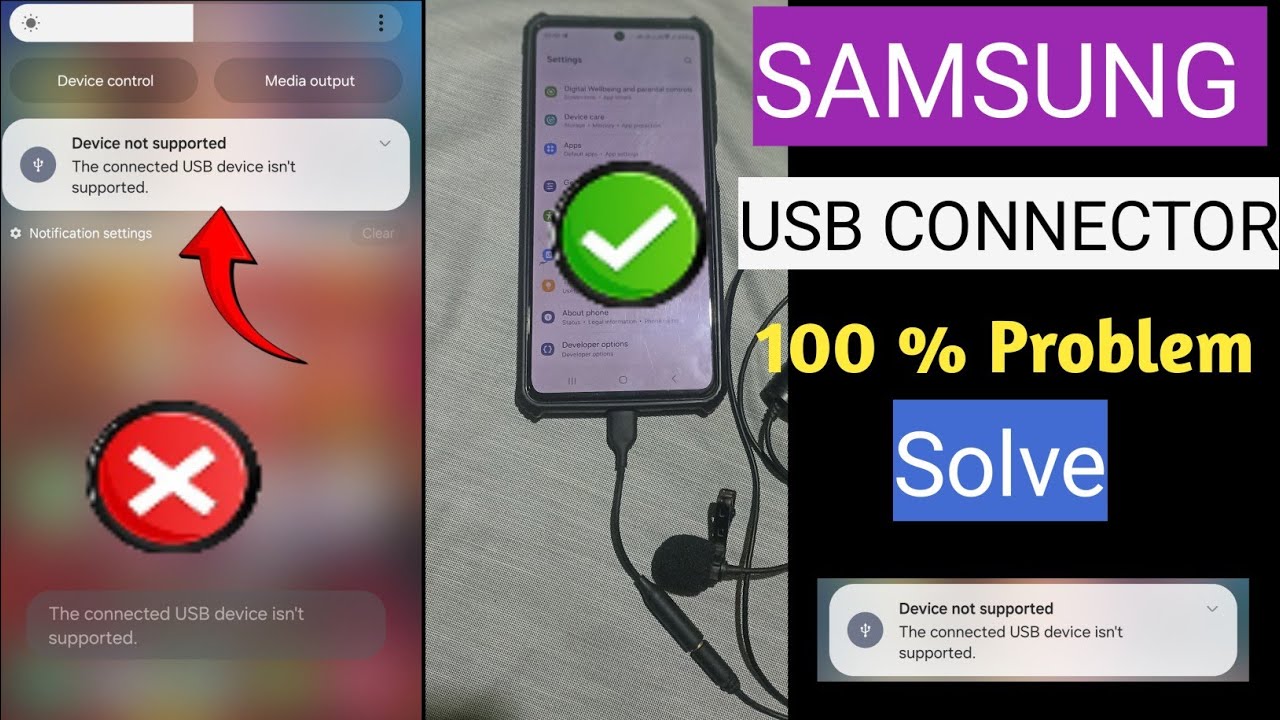 USB Connector Connectoed / Disconnected Problem in Samsung Galaxy F 54/Otg connected Nahi Ho Raha