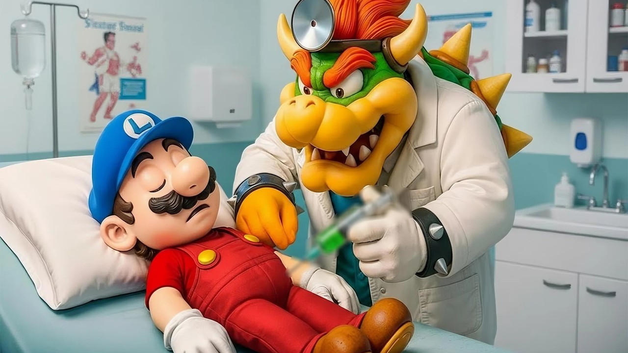 ⚔️ Mario Luta Corajosamente Contra o Monstro para Proteger o Mundo