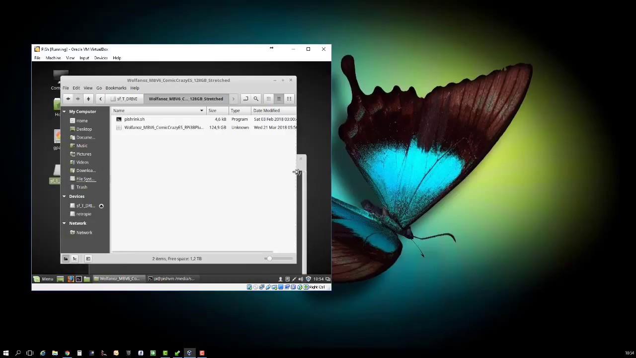 PiShrink: Wolfanoz MBV6 ComicCrazy ES 128GB Stretched