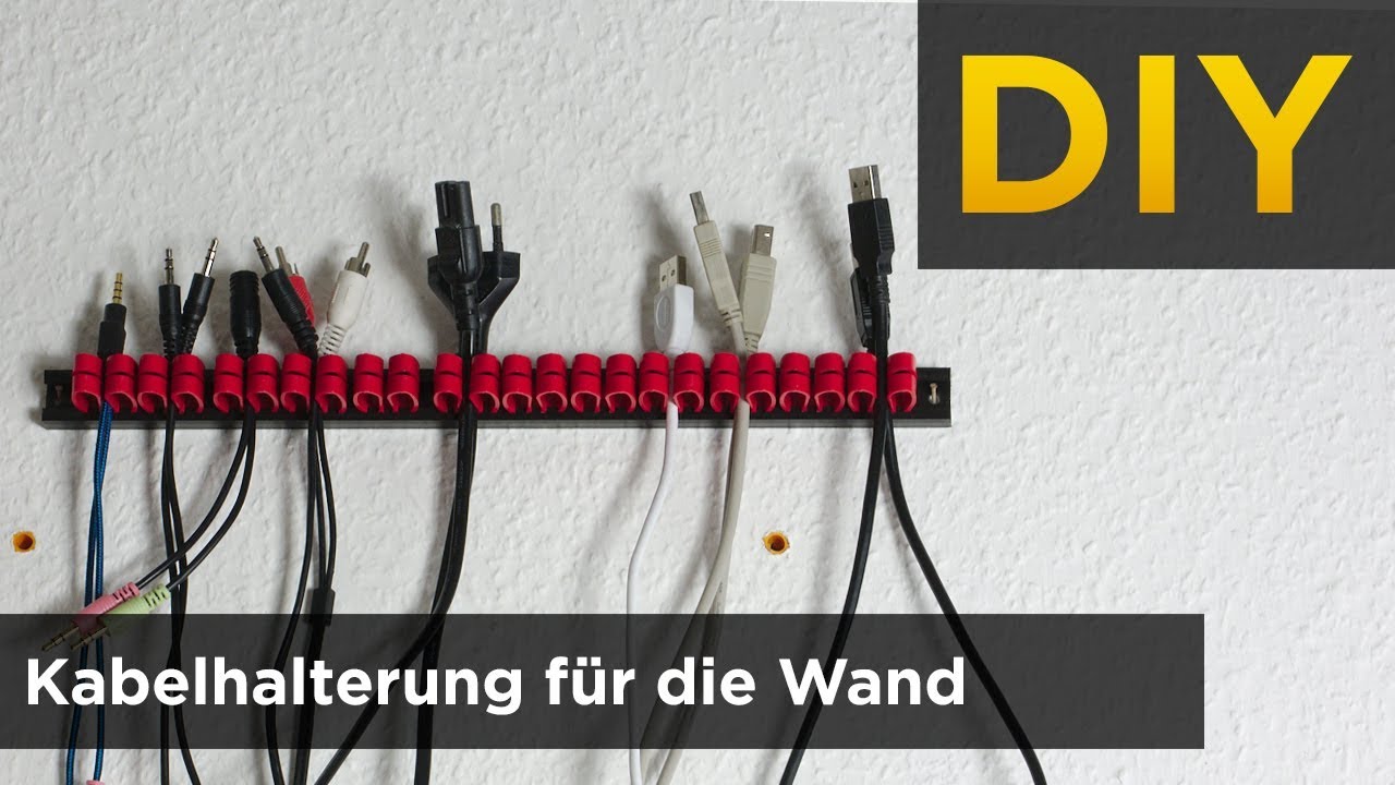 Preiswerte Kabelhalterung f&uuml;r die Wand - Kreative Zweckentfremdung eines Parat Werkzeughalters
