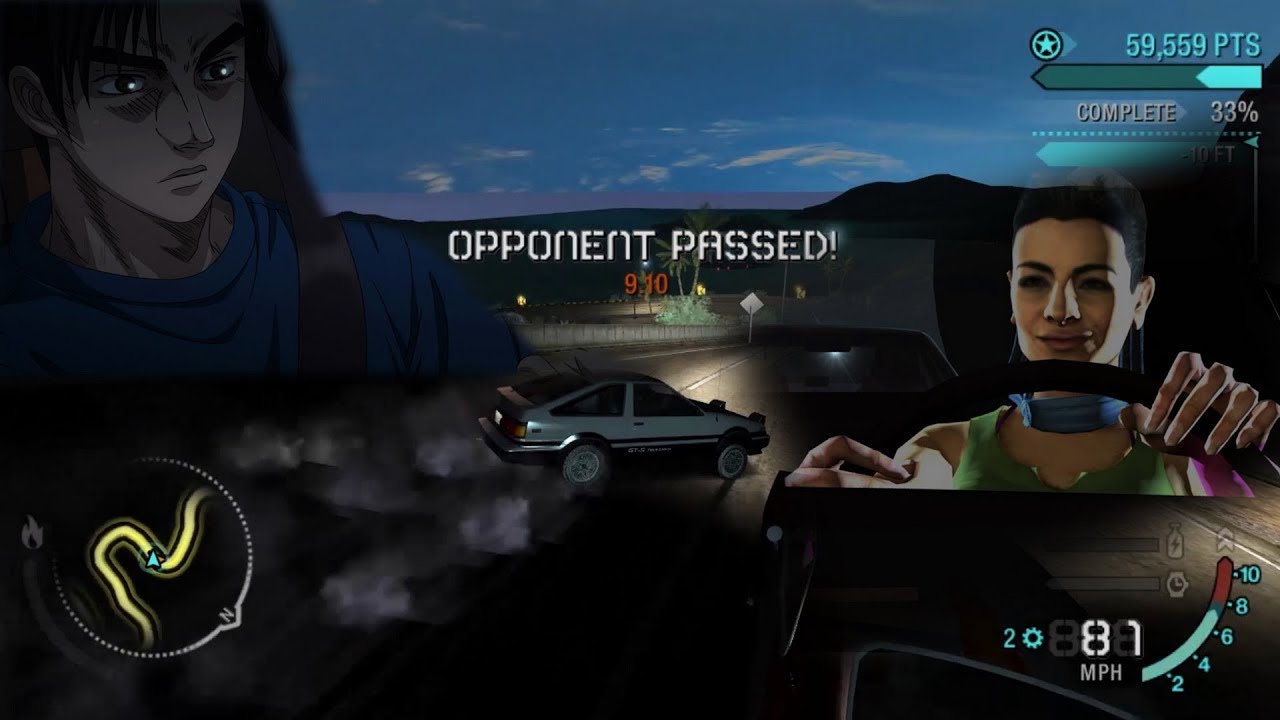 Initial D Carbon | Takumi vs Angie (Japanese Tofu vs American Jerky)