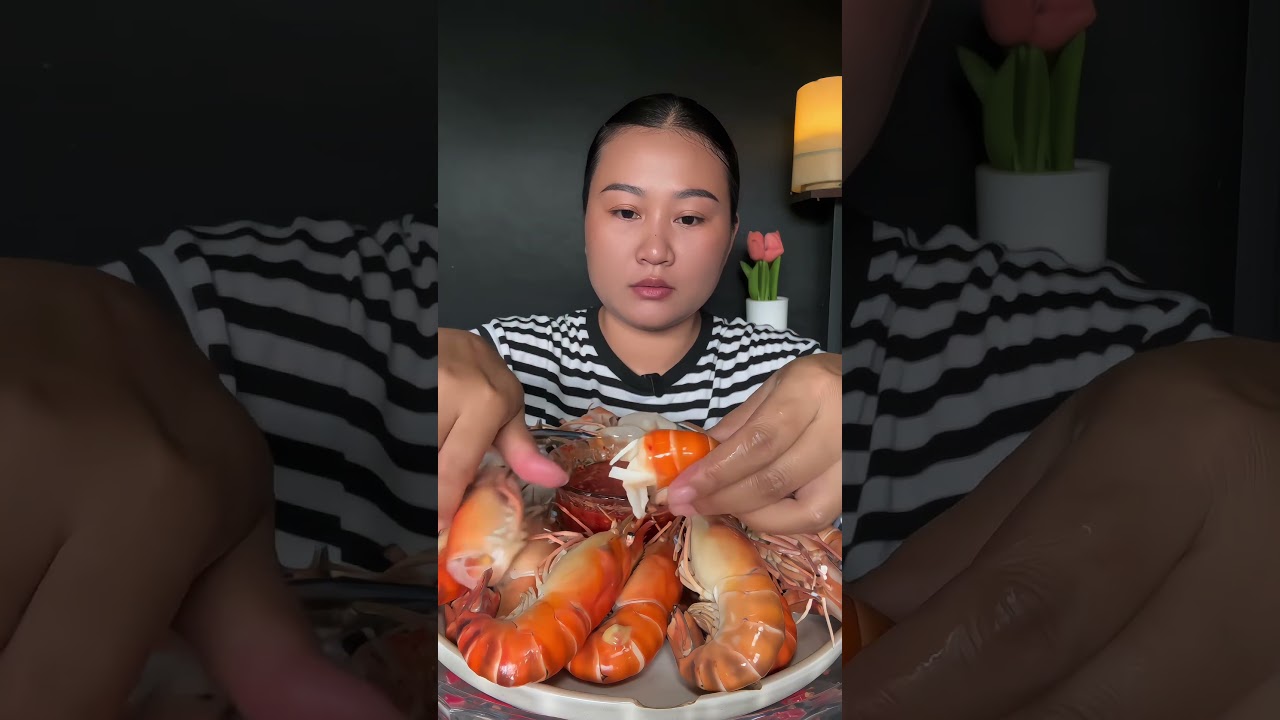 Big Shrimp 戀 Eat with Non #mukbang #food #foodanddrink #beverage #eating