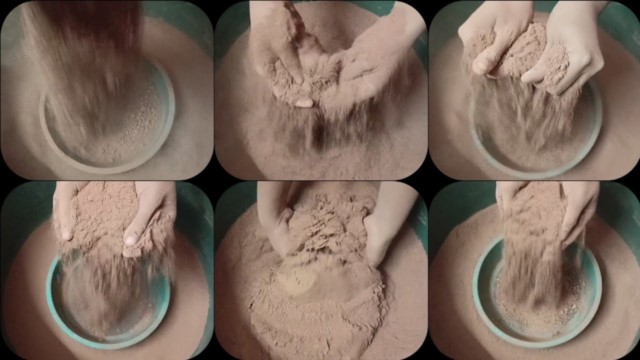 Red♥️Dirt Powder Pouring+Sifting & Dusty Powder Play ASMR #983