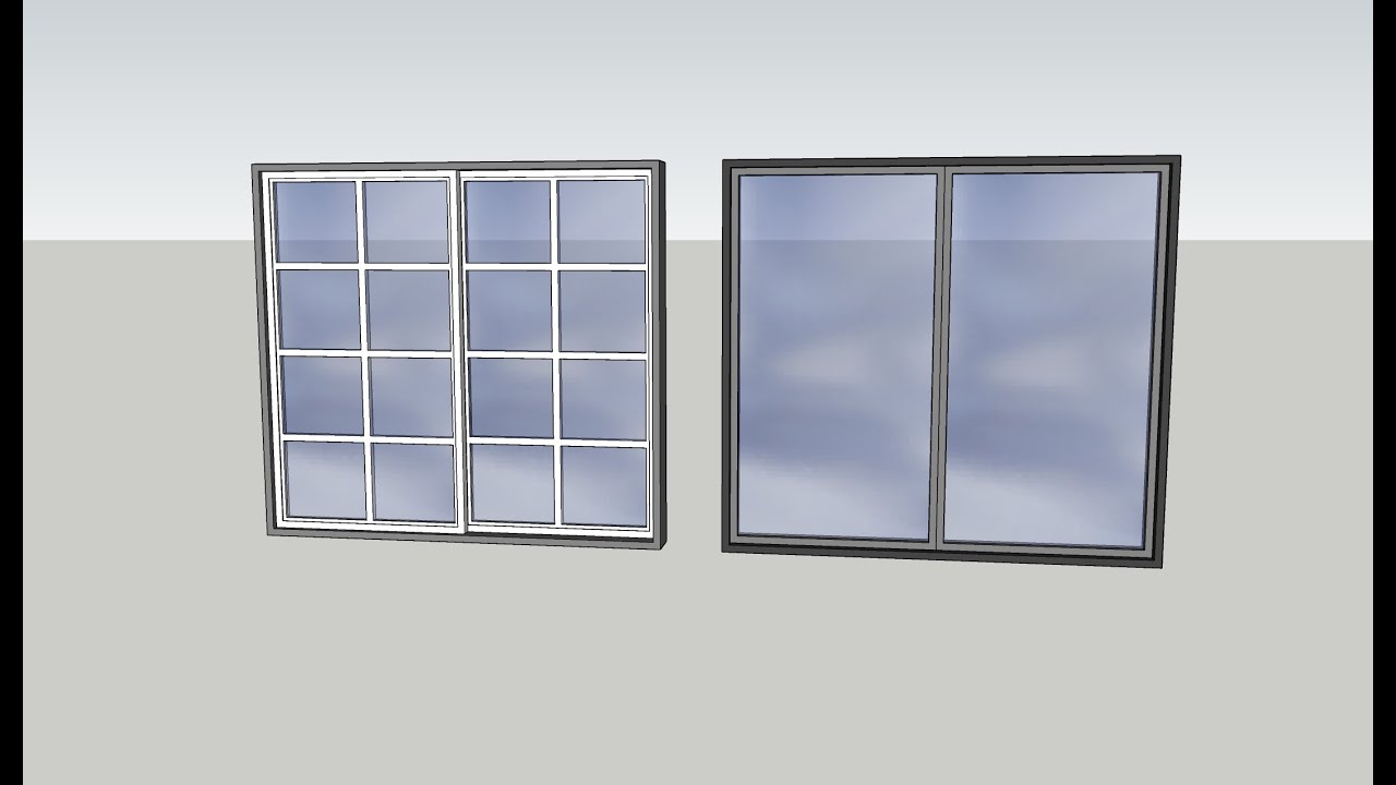 SketchUp การทำหน้าต่าง (How to make window)