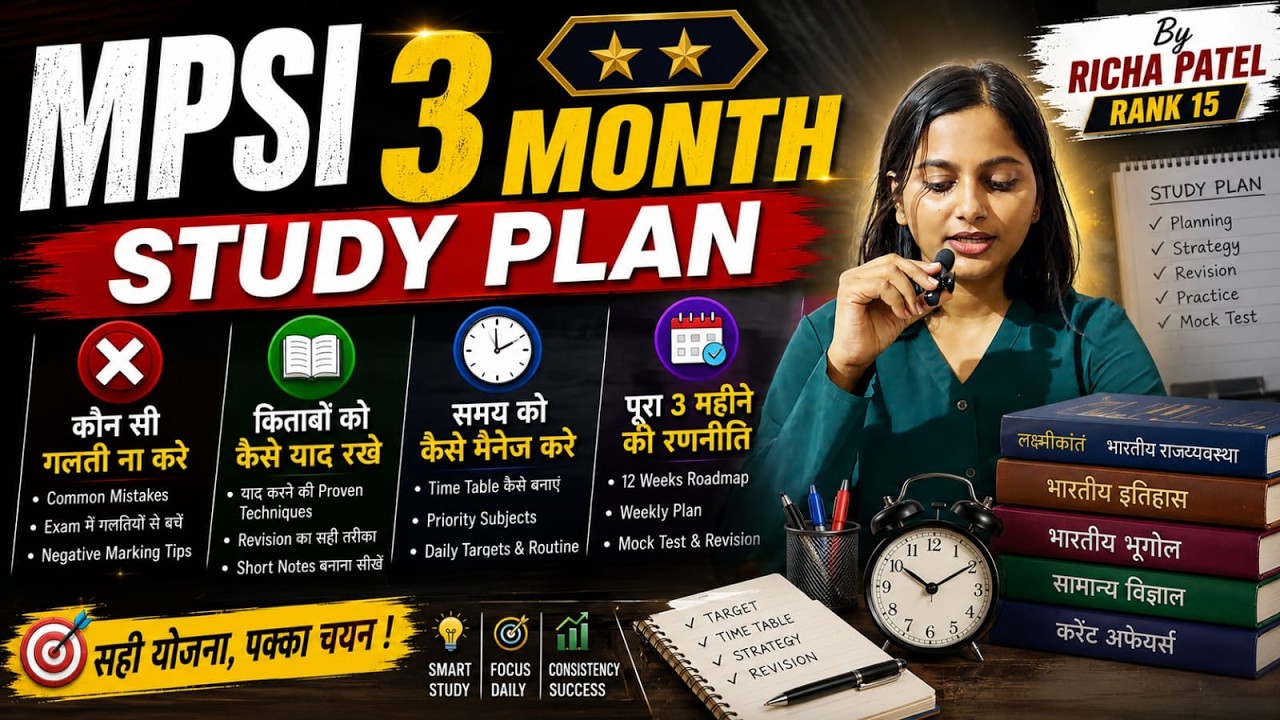 3-Month MPSI Master Plan | Daily Schedule + Smart Preparation