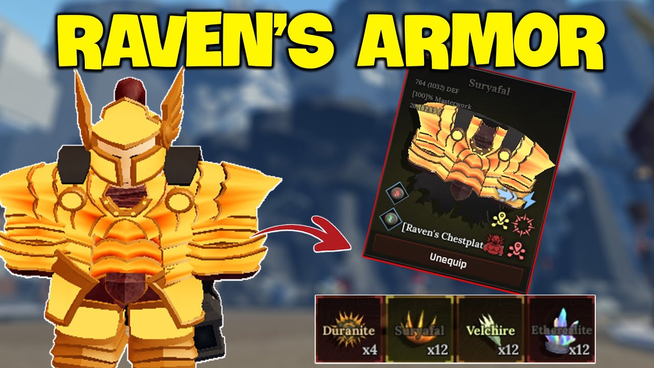 Mình Dùng Công Thức NÀY Để Rèn RAVEN'S ARMOR – Giáp MẠNH & HIẾM Nhất THE FORGE 😱