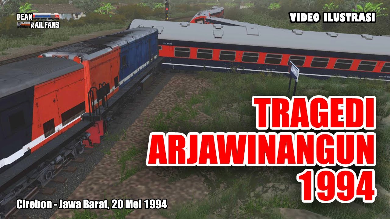 TRAGEDI ARJAWINANGUN 1994 - KA Tegal Arum Tabrak KA Senja Ekonomi Solo  | Train Simulator