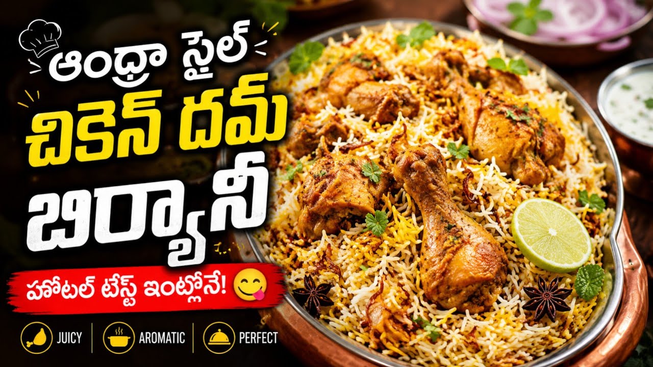 Homemade Chicken Dum Biryani 😋 | Simple & Delicious #telugurecipe #cooking #chickendumbiryani 
