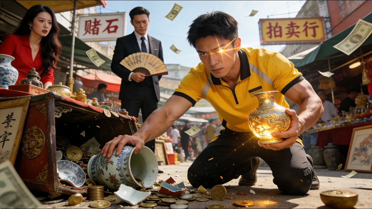 外帶小哥意外啟動透視神眼！ 20塊撿漏80萬盤龍像，識破億級唐寅真跡⚡憑神眼狂攬數十億👀打臉專家，碾壓富二代，贏得美人傾心！💋
