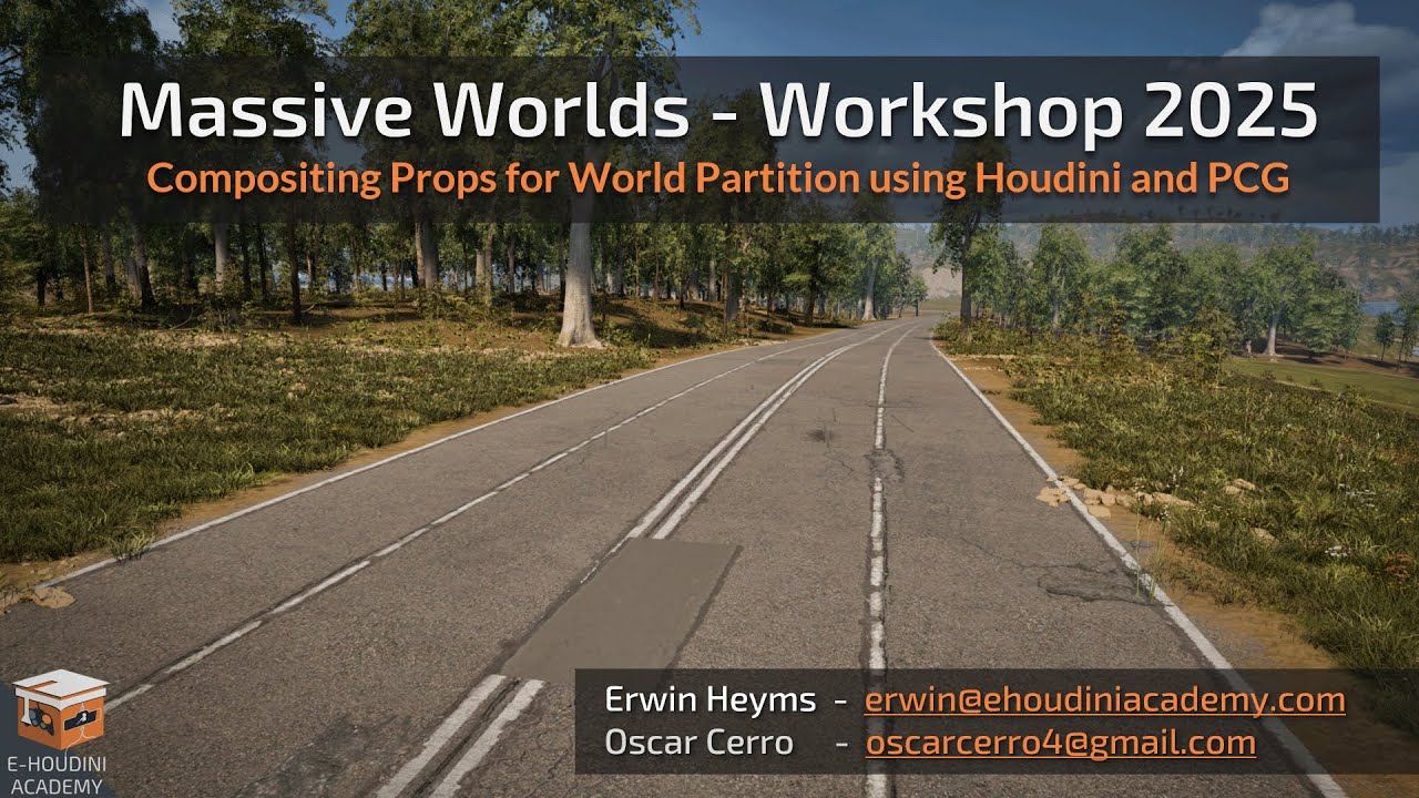 Massive Worlds Workshop 2025 - Compositing Props for World Partition using Houdini & PCG.