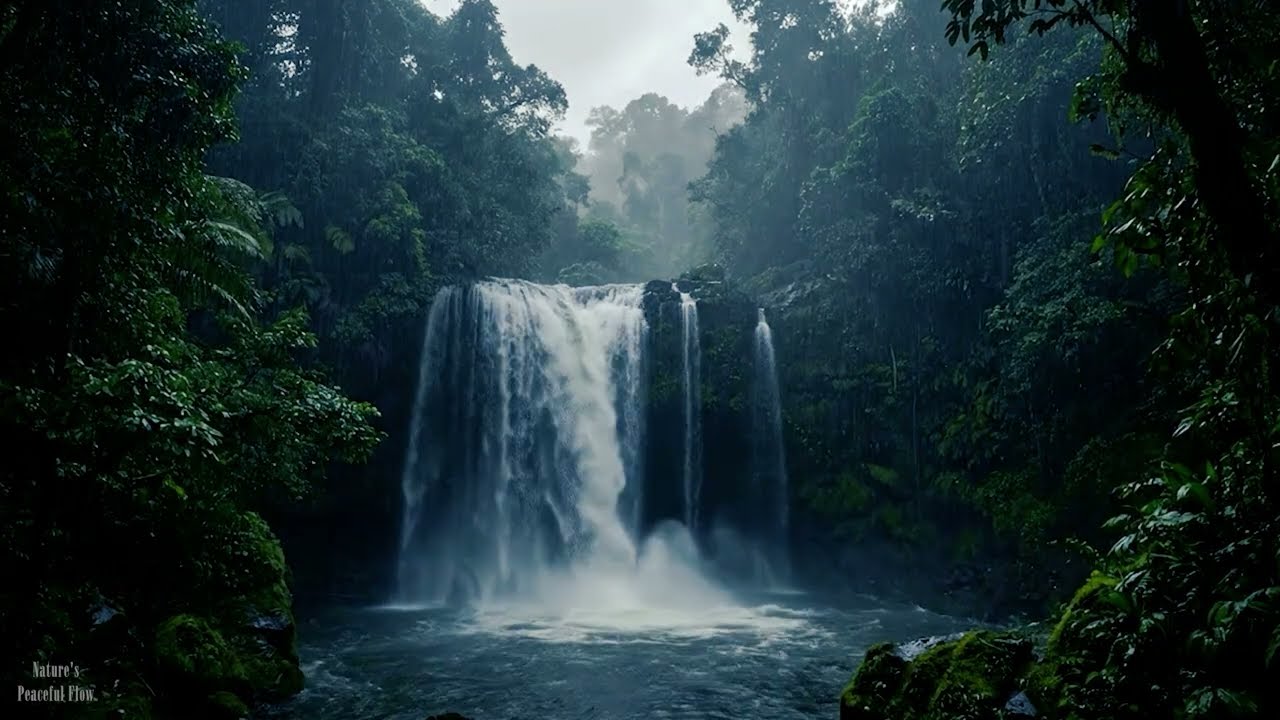 Tropical Waterfall Oasis | 3 Hours Peaceful Nature Meditation