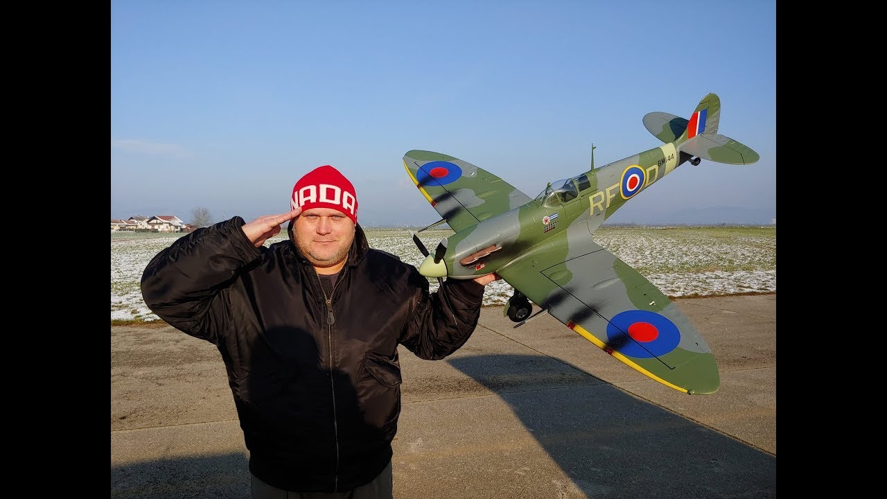 Avios Spitfire MkVb Super Scale 1450mm (PNF) Maiden flight and crash landing