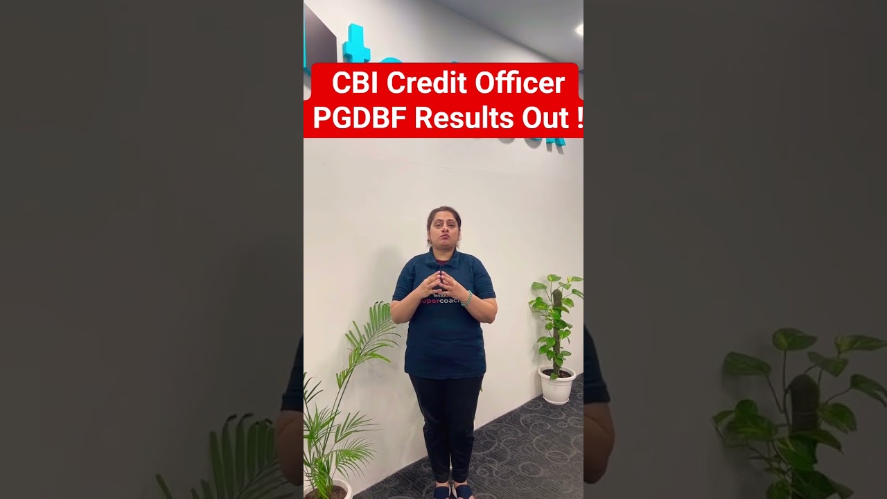 CBI Credit Officer PGDBF Results Out !  #testbookbanking #CBIresult