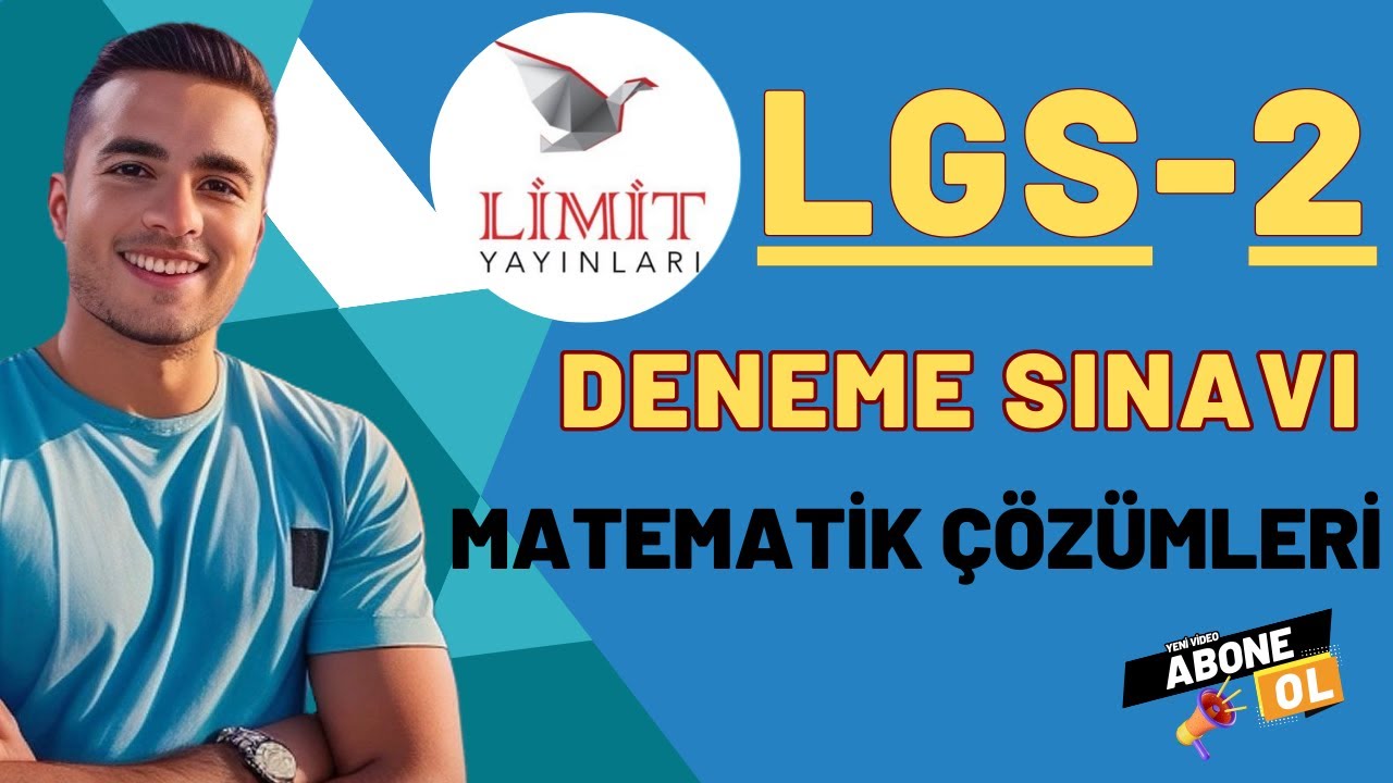LİMİT YAYINLARI TÜRKİYE GENELİ LGS-2 DENEME SINAVI MATEMATİK ÇÖZÜMLERİ TEK PART(1-20) #limit