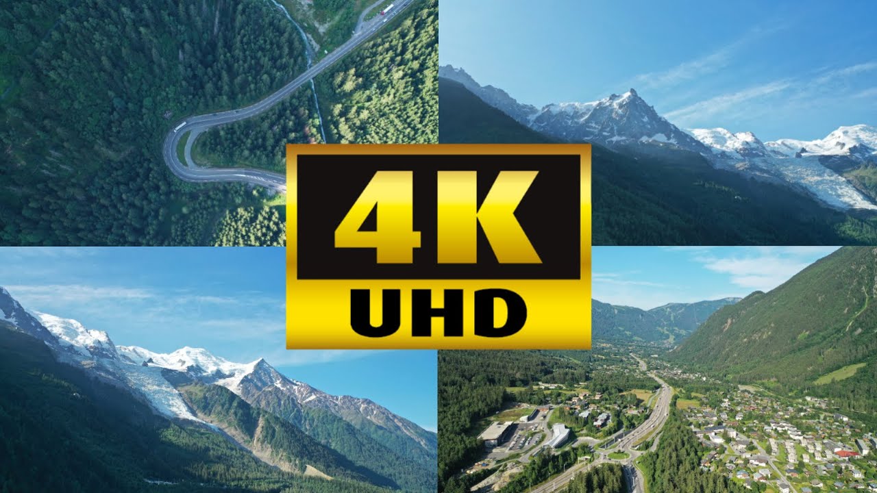 CHAMONIX MONT BLANC - HAUTE SAVOIE - FILME PAR DRONE EN 4K - (juillet 2021)