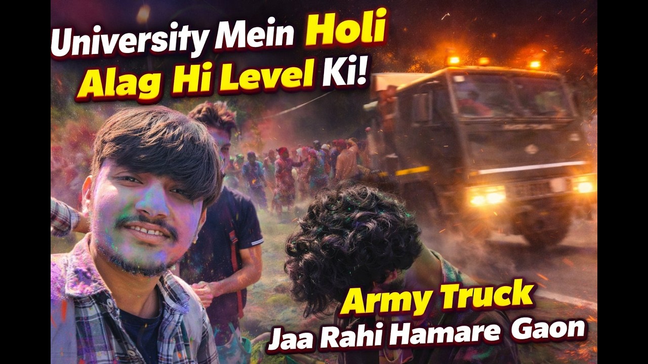 University Mein Holi Alag Hi Level Ki 😱🔥 | Army Truck Jaa Rahi Hamare Gaon