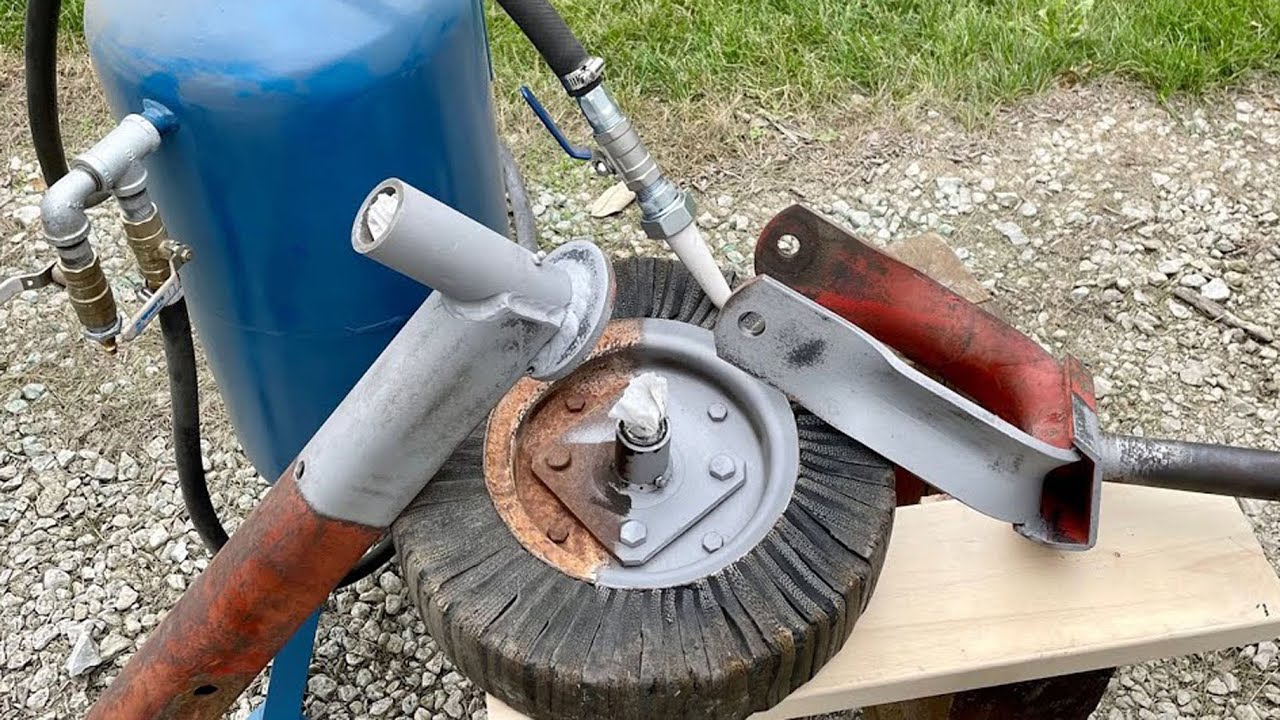 How to build a homemade sandblaster from an LP tank
