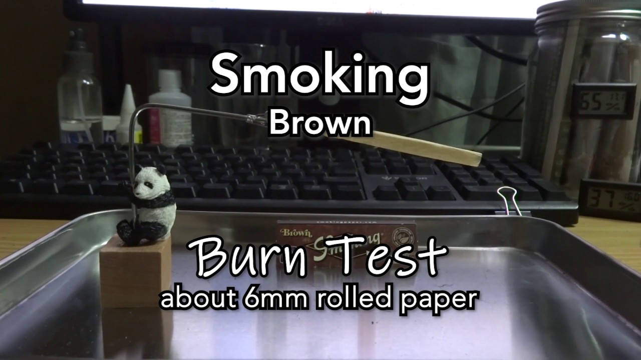 Smoking Brown Rolled paper burn test
