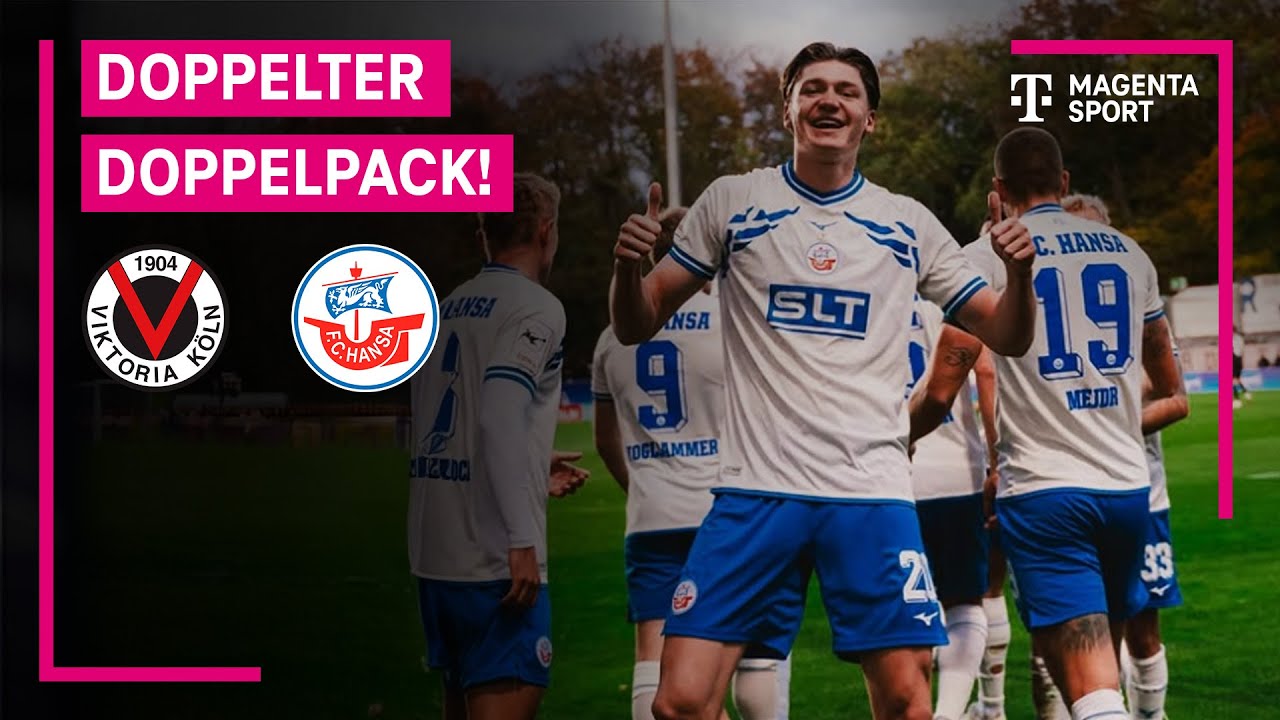 FC Viktoria K&ouml;ln &ndash; Hansa Rostock, Highlights mit Live-Kommentar | 3. Liga | MAGENTA SPORT
