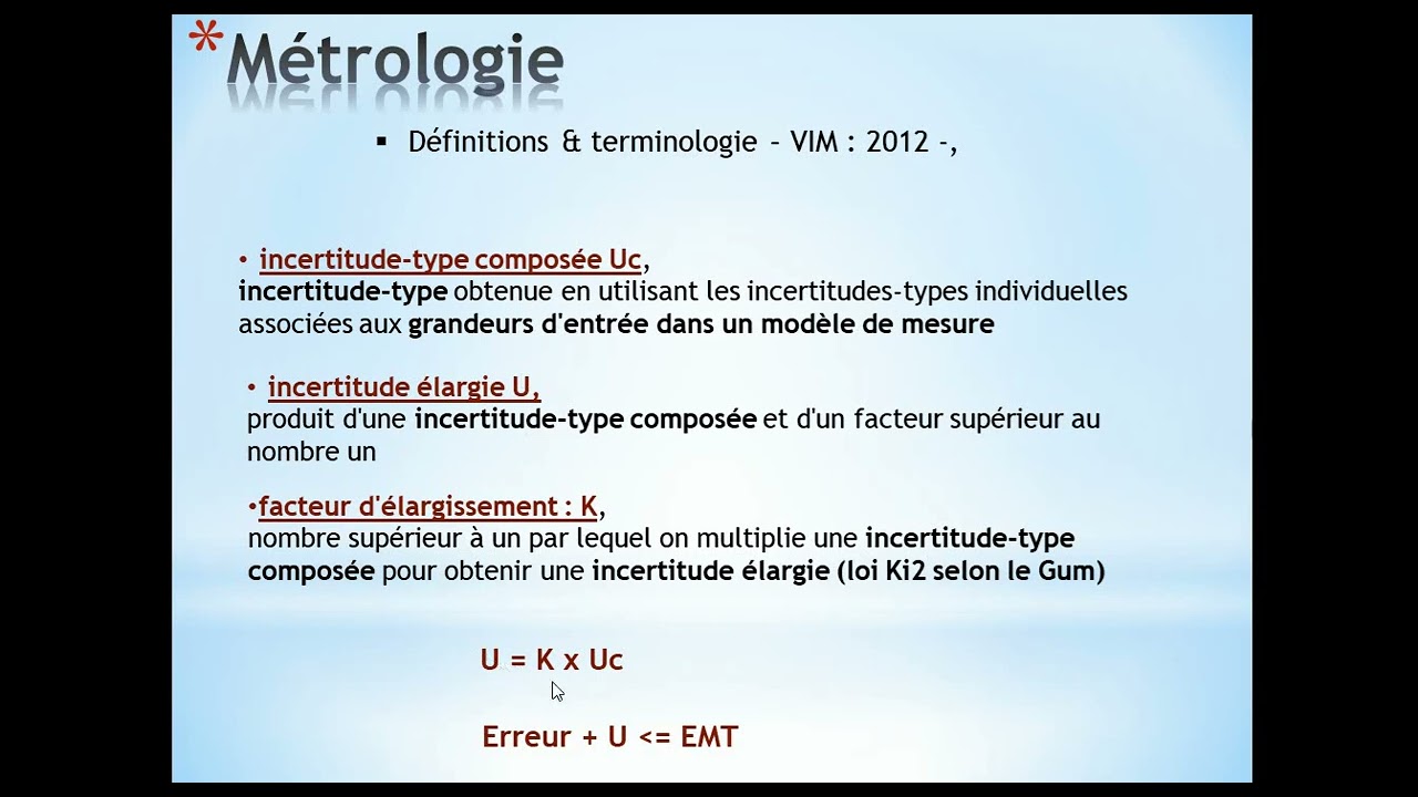 Métrologie vocabulaire 3