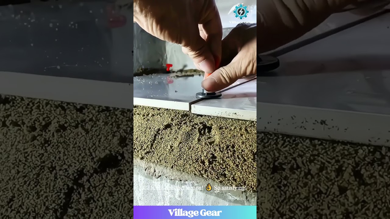 Tile Leveling Gadget = oddly satisfying click! ✨ No More Lippage! #oddlysatisfying #tiling #diy