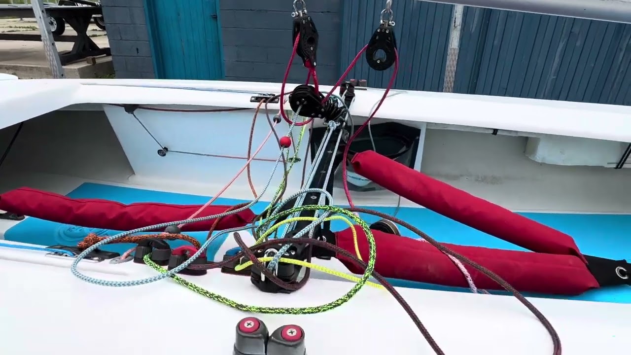 MC Scow 2379 rigged and ready.