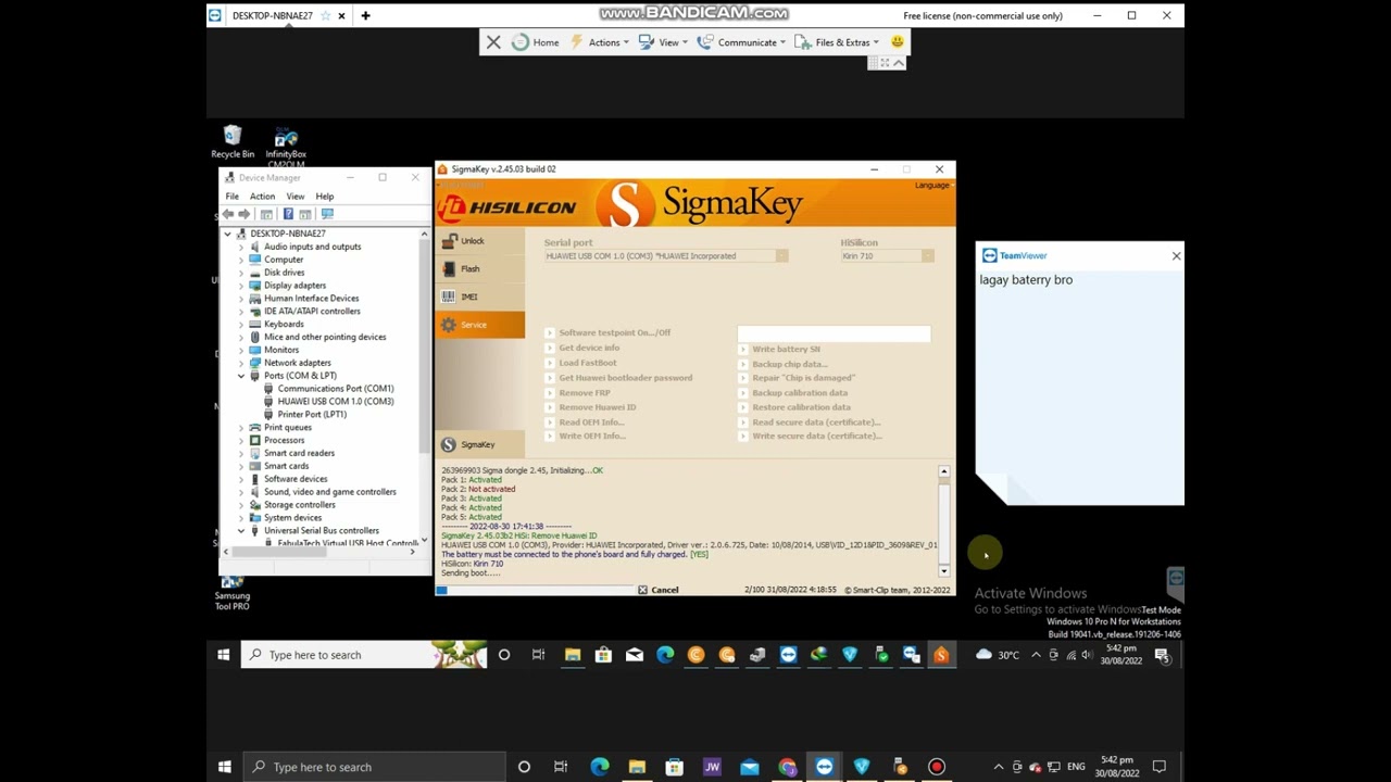 Huawei Y7A- Huawei Id Removed. Remote Services Via TeamViewer!