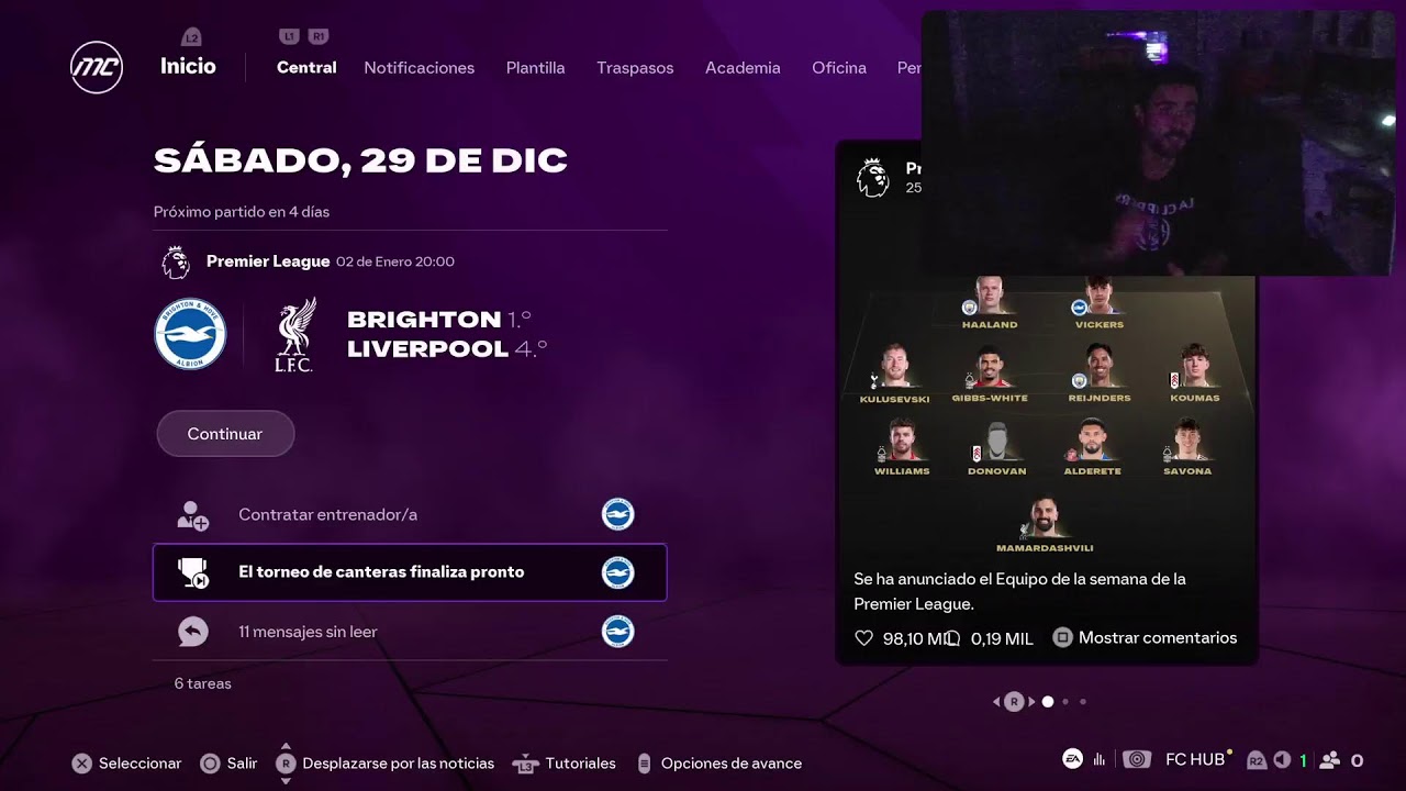 Jugamos partidasos ante Manchester City y Manchester united y chelsea