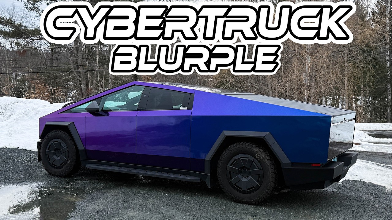 Самая безумная защитная пленка для Cybertruck! - ARMR Blurple PPF Wrap! #cybertruck #wrap