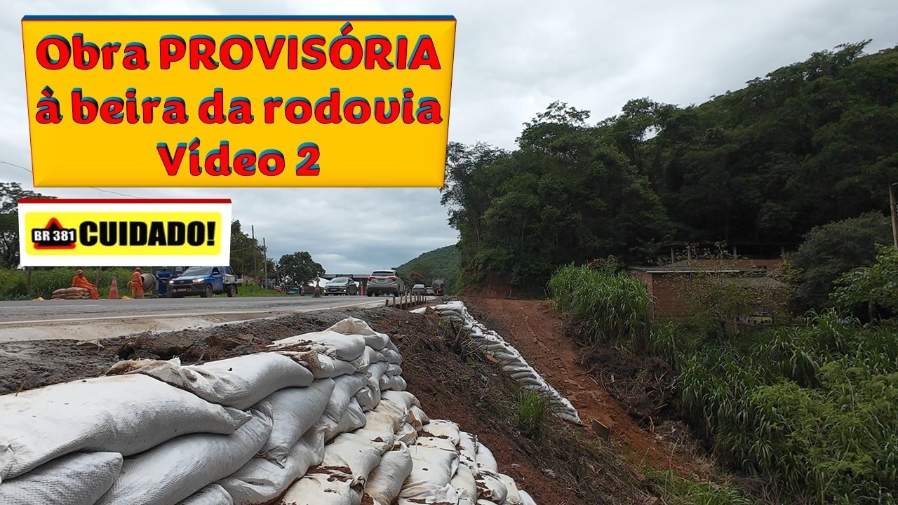 [BR-381] Rip rap para conter a erosão. OBRA EMERGENCIAL por causa das CHUVAS