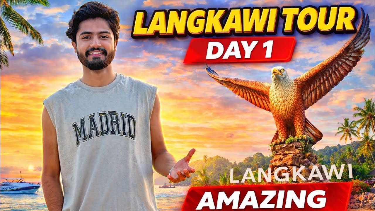 Langkawi Island Pentai Cenang😍 | Day 1 Tour | Famour Fire Show 😯| Explore with Zia |
