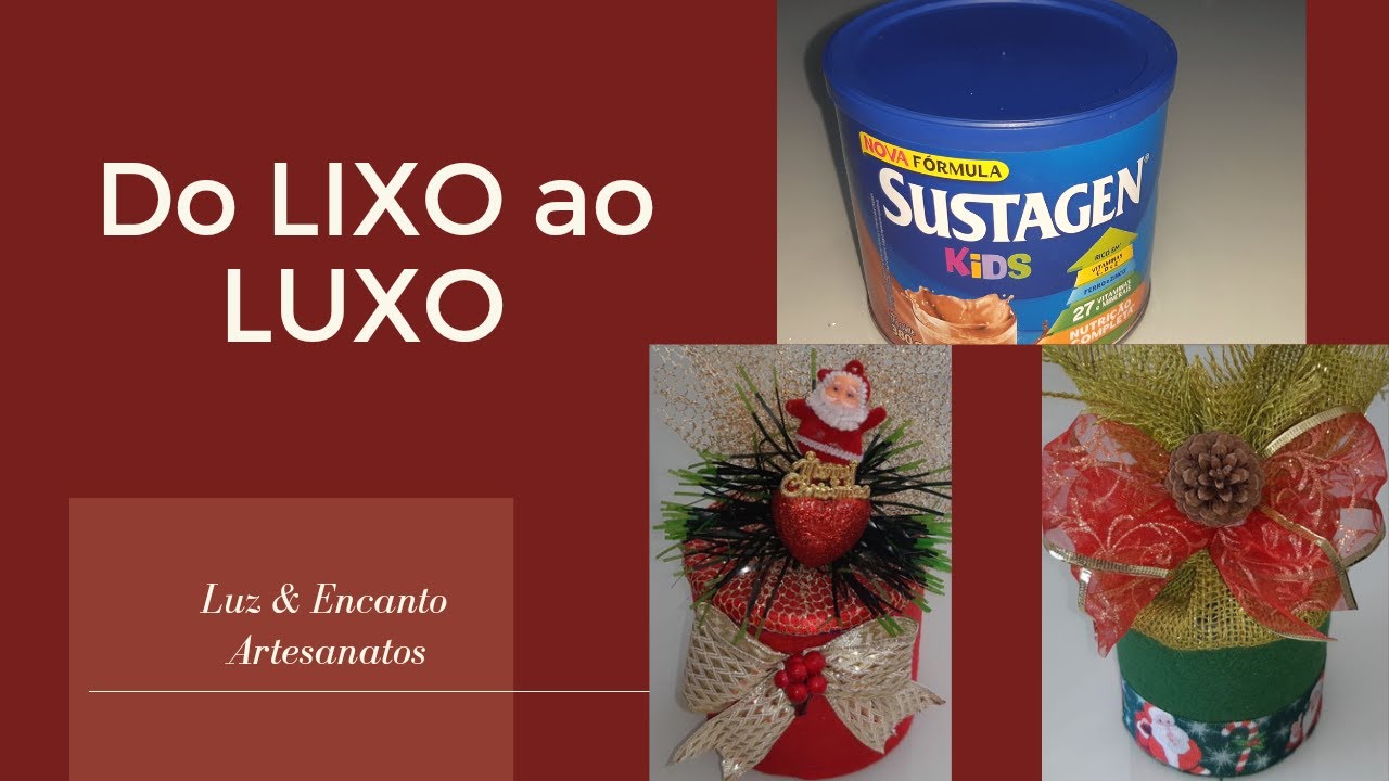 DIY| DECORAÇÃO DE NATAL RECICLANDO LATINHA DE SUSTAGEM| RAPÍDO E FÁCIL