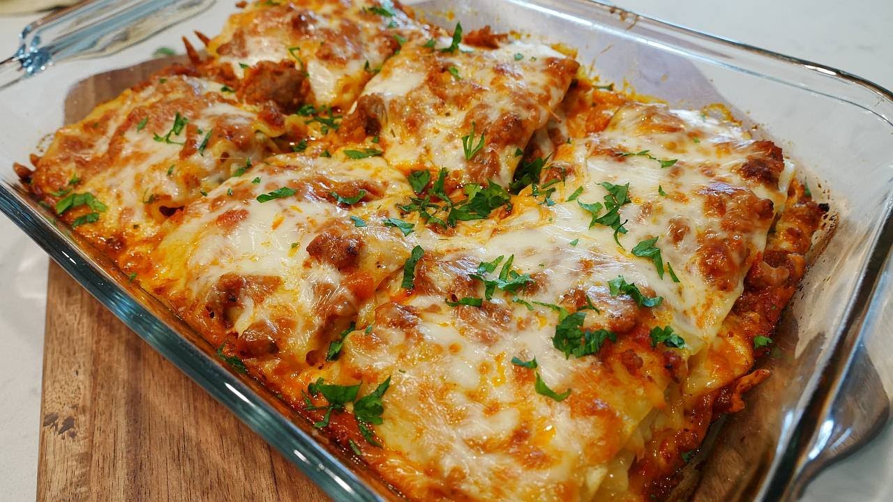 These Lasagna Roll Ups were 🔥🔥🔥 ... Better than traditional Lasagna! | Lasagna Roll Ups Recipe