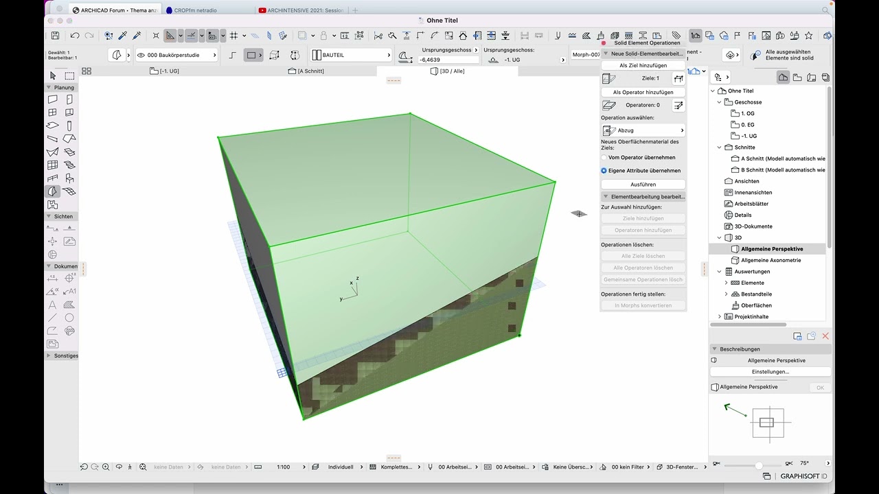 Archicad25 Baugrubenaushub   wie