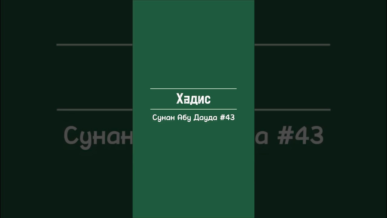 Сунан Абу Дауда #43